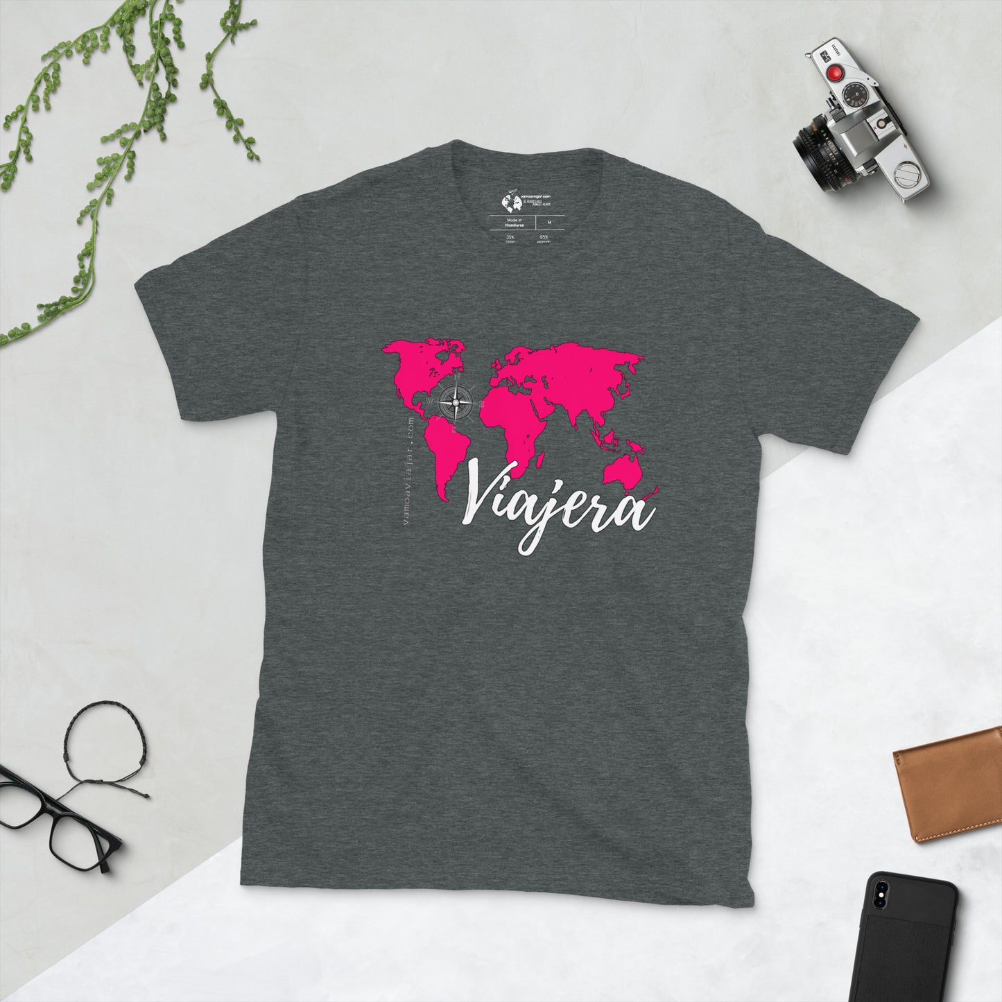 T-Shirt: Viajera Hot Pink